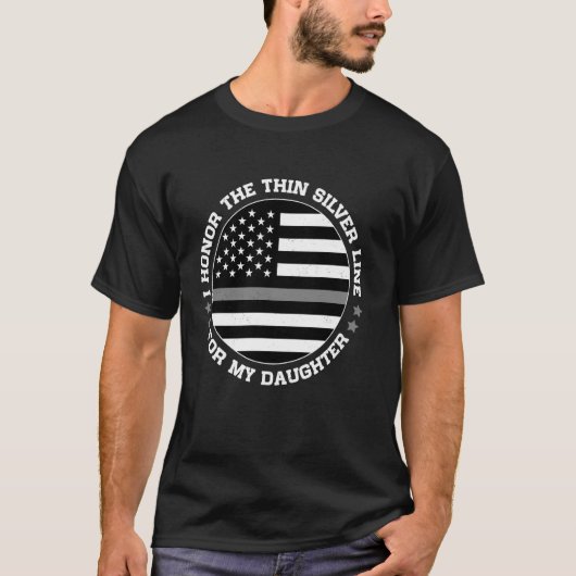矯正官誇りを持ったパパママアメリカ国旗S Tシャツ (正面)