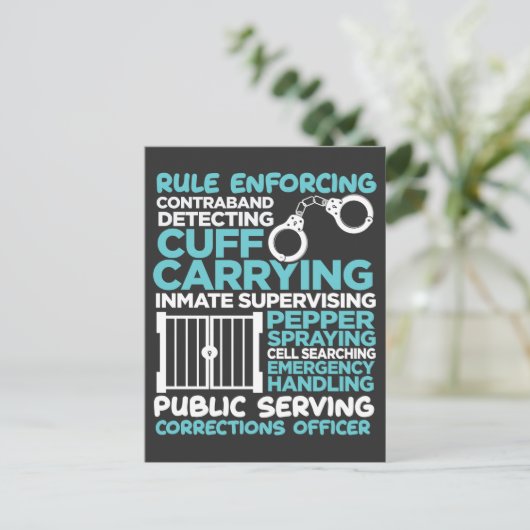 矯正官警察官職権法執行機関 ポストカード (スタンド正面)