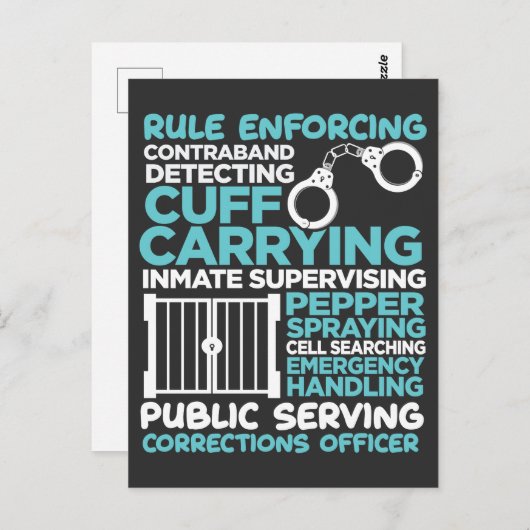 矯正官警察官職権法執行機関 ポストカード (正面/裏面)