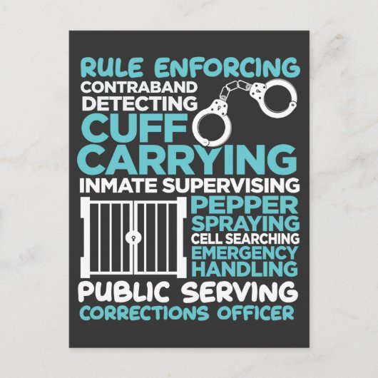 矯正官警察官職権法執行機関 ポストカード (正面)