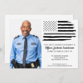 矯正官退職パーティーの写真 招待状 (正面/裏面)