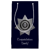 矯正将校バッジ、シルバーブルー抱き枕S スモールペーパーバッグ (正面)