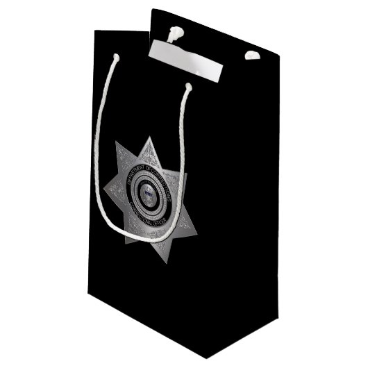 矯正将校バッジ、シルバー・ブラック・抱き枕S スモールペーパーバッグ (裏面アングル)