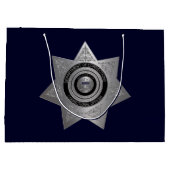 矯正将校バッジSilver-Blue-Lg抱き枕 ラージペーパーバッグ (裏面)