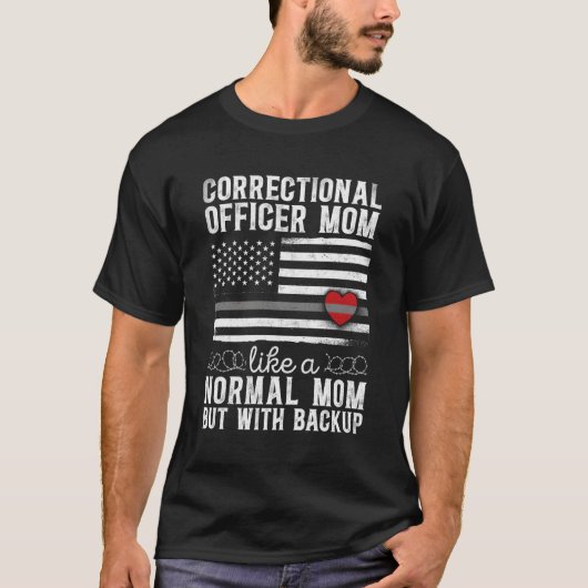 矯正将校ママママママママママママママママザアメリカ国旗 Tシャツ (正面)