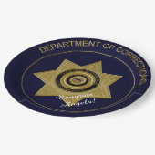 矯正役員バッジ、金ゴールド03紙プレート ペーパープレート (アングル)