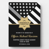 矯正役員卒業パーティー銀線 フォトプラーク (正面)