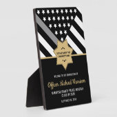 矯正役員卒業パーティー銀線 フォトプラーク (側面)