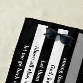 矯正役員祈りの言葉薄い灰色の線 ビーチタオル (インサイチュ)