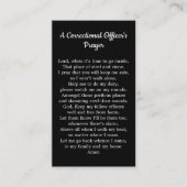 矯正役員祈りの言葉薄灰色ライン 名刺 (正面)