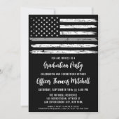 矯正役員薄灰色ライン卒業 招待状 (正面)