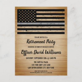 矯正役員退職用薄銀線 案内ポストカード