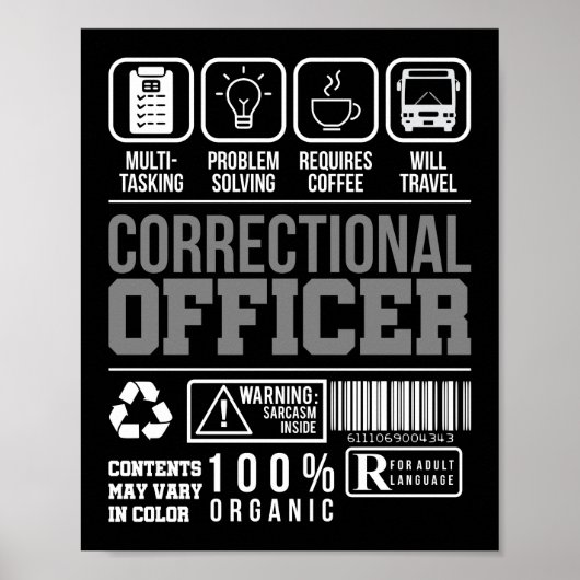 矯正役警告員薄線 ポスター (正面)
