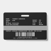 矯正担当者写真プロフェッショナル看守ID バッジ (裏面)