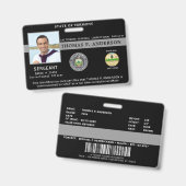 矯正担当者写真プロフェッショナル看守ID バッジ (正面＆裏面)