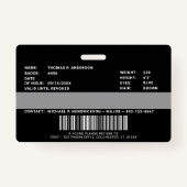 矯正担当者写真プロフェッショナル看守ID バッジ (裏面)