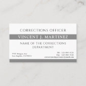 矯正担当者薄銀線 名刺 (正面)