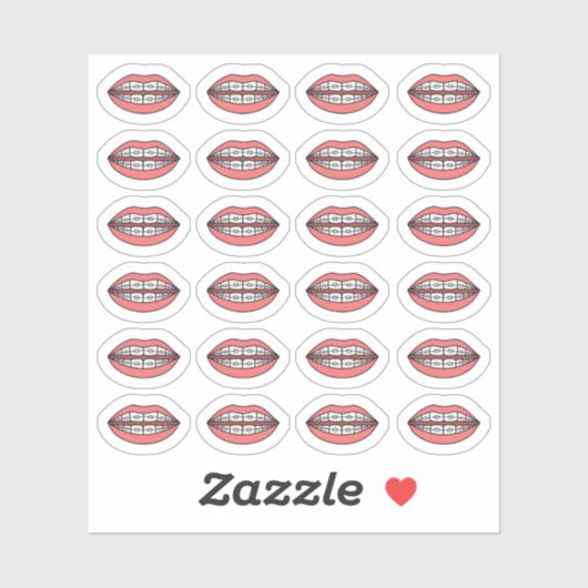 矯正歯科予約 歯のケア シール (シート)