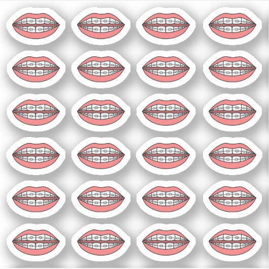 矯正歯科予約 歯科ケア シール (正面)