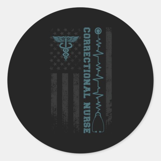 矯正誇りを持ったナース矯正看護米国Fl ラウンドシール (正面)