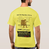 石あなたのと… スタッフのワイシャツ-黄色で締めて下さい Tシャツ (裏面)