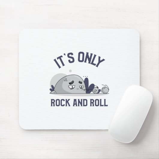 石おもしろいを転が浴びる マウスパッド (マウス)