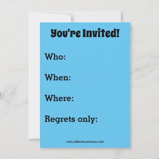 石おもしろい器時代パーティの招待状 招待状 (裏面)