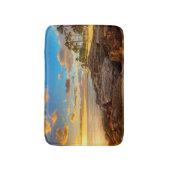 石およびやし| O'Ahu上の海の日没 バスマット (正面縦)