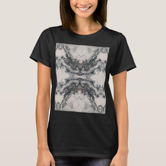 石から生まれた神話 – 左右対称の暗い風景 Tシャツ (正面)