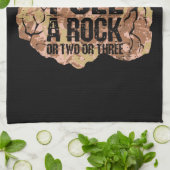 石が見えるまで待て キッチンタオル (折り畳み)