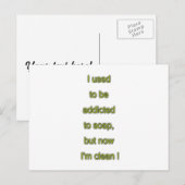 石けんおもしろい文字 ポストカード (正面/裏面)