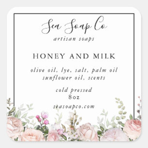 石けんのステッカー スクエアシール