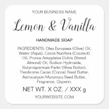 石けんまたはスキンケアの手作りアーティザン製品ラベル