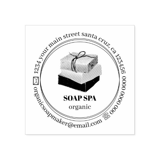 石けんオーガニックスパ ラバースタンプ (インプリント)