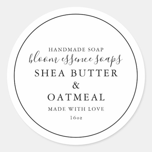 石けんシール ラウンドシール (正面)