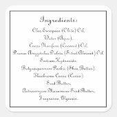 石けんスキンケア原料上場製品フレーム スクエアシール (正面)