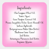 石けんスキンケア原料上場製品フレーム スクエアシール (正面)