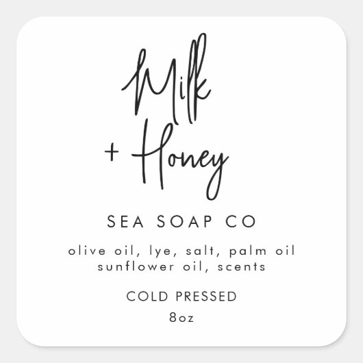 石けんスタンプ スクエアシール (正面)