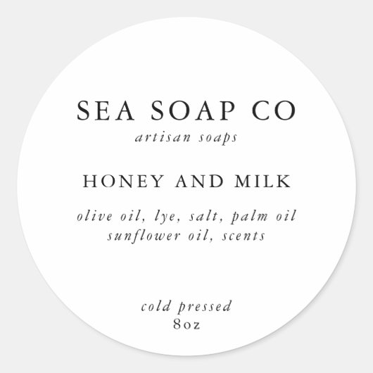 石けんスタンプ ラウンドシール (正面)