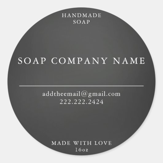 石けんスタンプ ラウンドシール (正面)