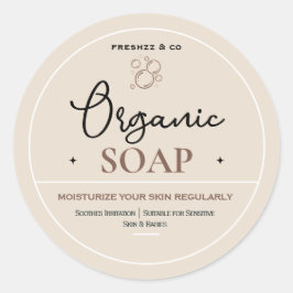 石けんラベル、瓶のラベル、化粧水ラベル ラウンドシール