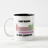 石けん作りは化学に過ぎぬ ツートーンマグカップ (左)