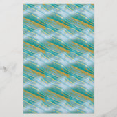 石けん包装紙-ターコイズとフェイク金ゴールド チラシ (正面)