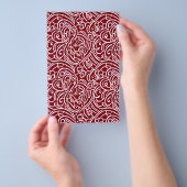 石けん包装紙-フローラ赤抽象芸術 チラシ (ハンドル)