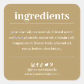 石けん原料リスト製品ラベル スクエアシール (正面)