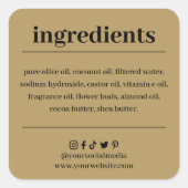 石けん原料リスト製品ラベル スクエアシール (正面)