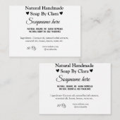 石けん名ウエイト素材詳細文字 ノートカード (正面/裏面)