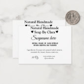石けん名ウエイト素材詳細文字 ノートカード (正面/裏面インサイチュ)
