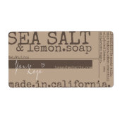 石けん製品パッケースタイリッシュジングメッシーロゴテンプレート ラベル (正面)