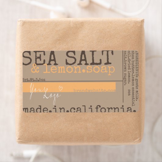 石けん製品パッケーモダンジングメッシーロゴテンプレート ラベル (インサイチュ)